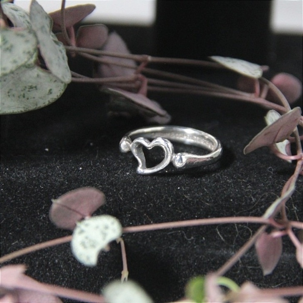 Tiffany & Co Elsa Peretti Open Heart Ring Sterling Silver 925 Size‎ 6.25 Spain